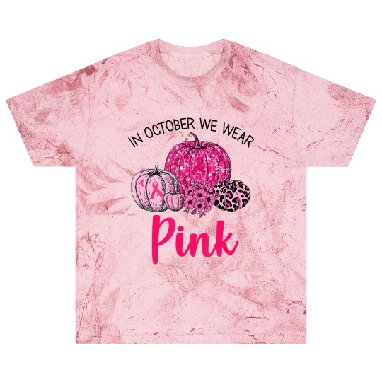 In October We Wear Pink Ribbon Pumpkin Breast Canc Blast T Shirts