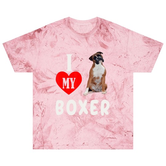 I Love my Boxer Dog Pet Lover Mom Dad Apparel Blast T Shirts