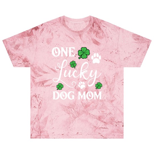 One Lucky Dog Mom Funny St Patricks day Blast T Shirts