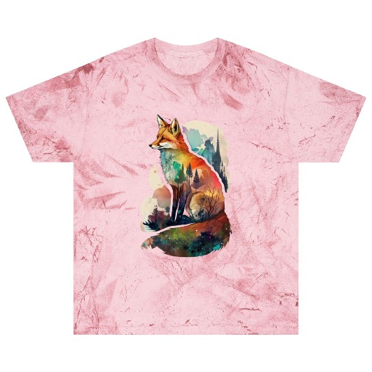 Fox watercolor woodland forest animal wild animal Blast T Shirts