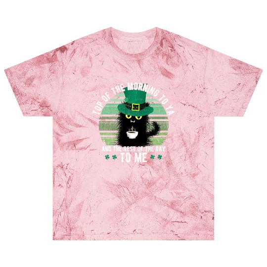 Top Of The Morning Coffee Cup Cat St. Patrick's Blast T Shirts