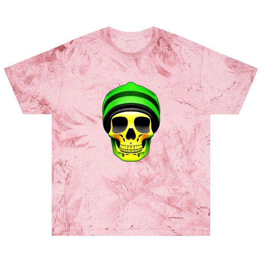 "Green Beanie Skull" Blast T Shirts