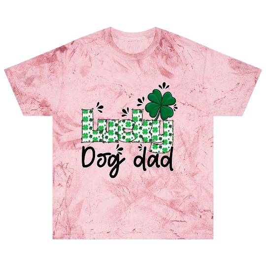 Lucky dog dad St. Patrick`s letters with shamrock Blast T Shirts
