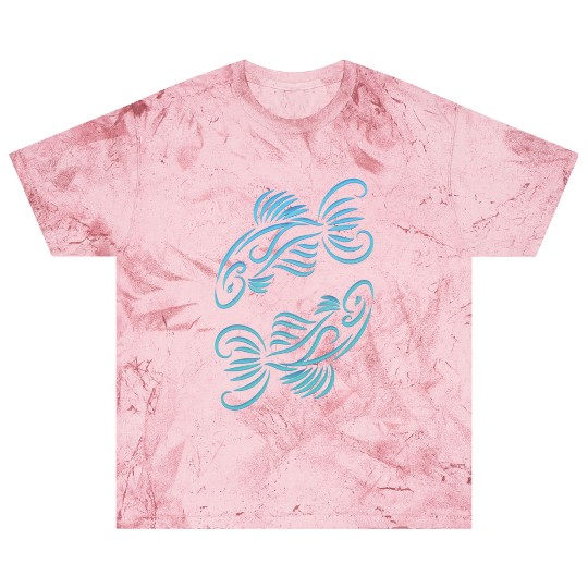 Pisces Zodiac Fish Water Sign Blue Green Blast T Shirts