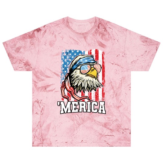 4th of July Bald Eagle USA Flag Patriotic Merica Blast T Shirts