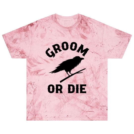 Gothic Wedding Groom Or Die Raven Bachelor Design Blast T Shirts
