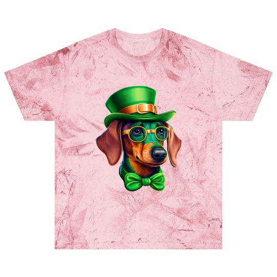 St. Patricks Day Dachshund Wiener Dog Shamrock Blast T Shirts