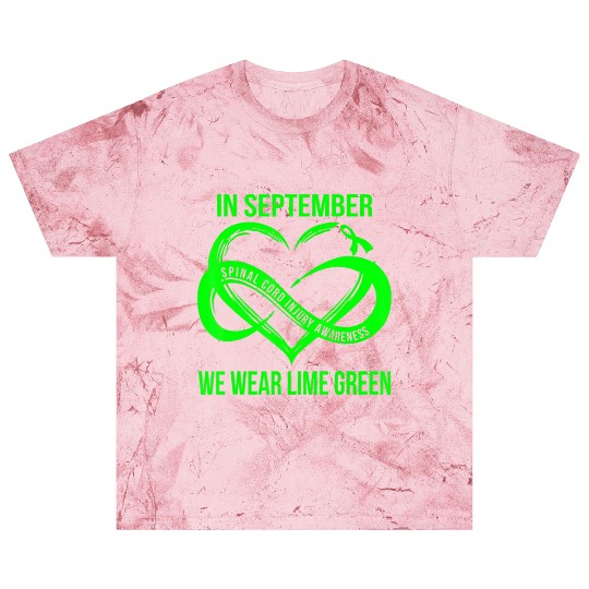In September We Wear Lime Green Spinal Cord Injury Blast T Shirts