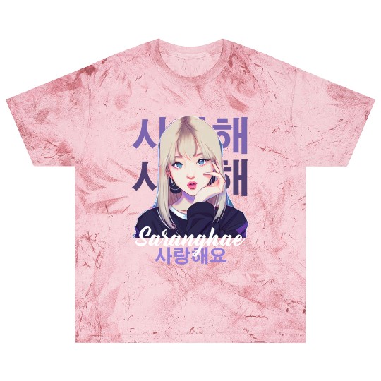 Cute Korean Anime Girl Kpop Saranghae Kdrama Blast T Shirts
