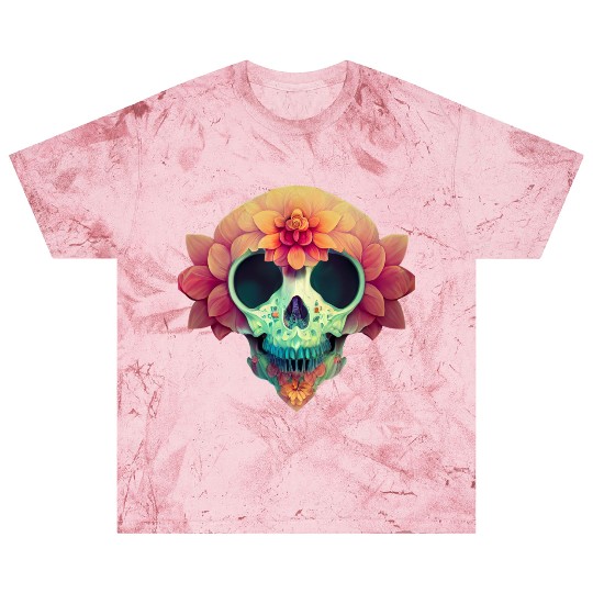Floral Skull Candy Blast T Shirts