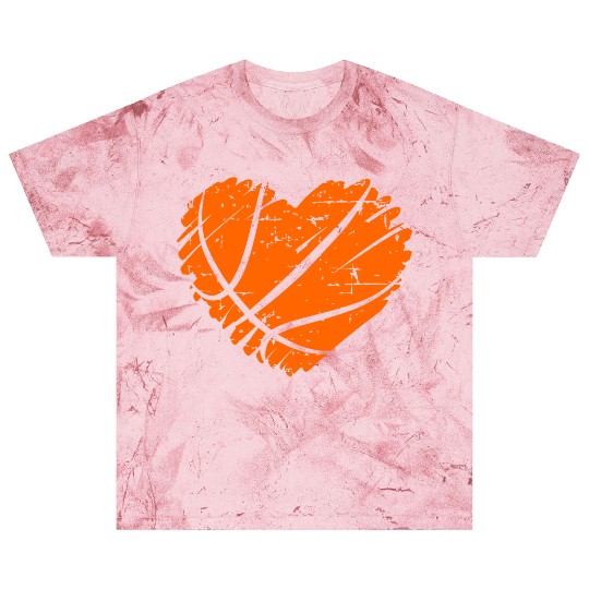 I Love Basketball with Heart Shape Blast T Shirts