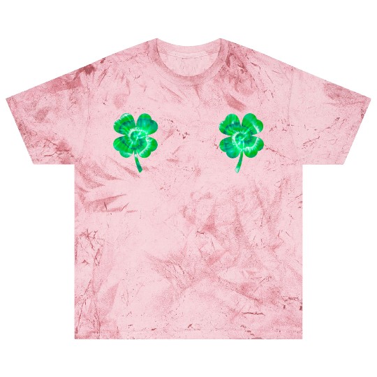 Shamrock Boobs Tie Dye Irish Boobies St Patricks Blast T Shirts