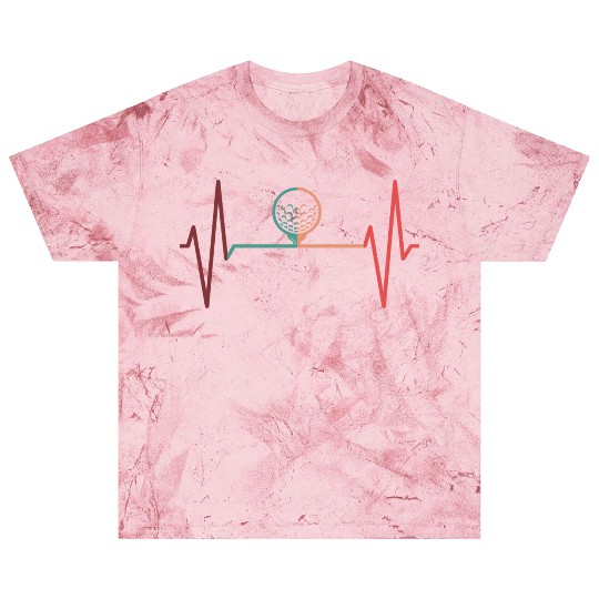 Golf Heartbeat Retro Blast T Shirts