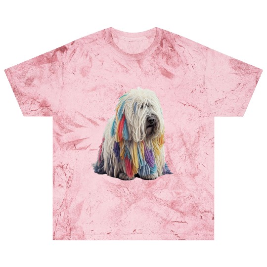 Colorful komondor dog cute doggy Neon breed colore Blast T Shirts