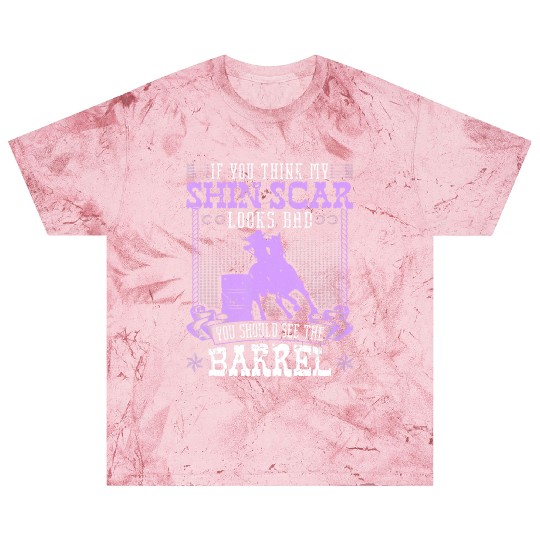 Funny Barrel Racing Shin Scar Quote Rodeo Cowgirl Blast T Shirts