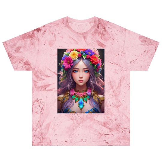 Spring Girl with a bouqet of flowers garland #12 Blast T Shirts