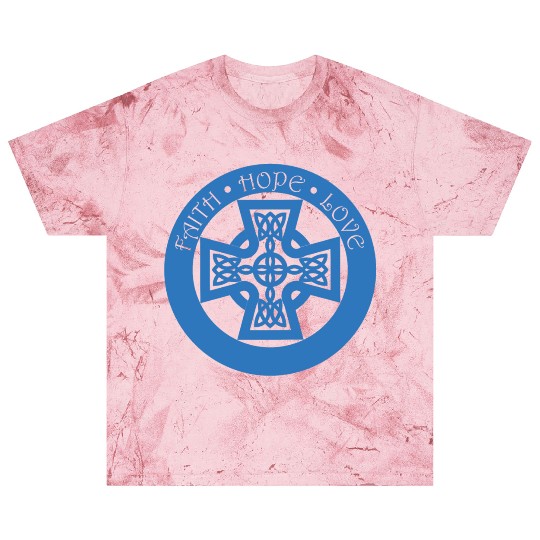 Timeless Celtic Cross With Faith Hope Love Blast T Shirts