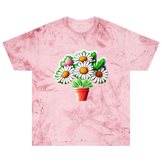 Daisy Flower Sticker Blast T Shirts