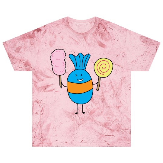 Cute Candy Holding Lollipop And Cutton Candy Blast T Shirts
