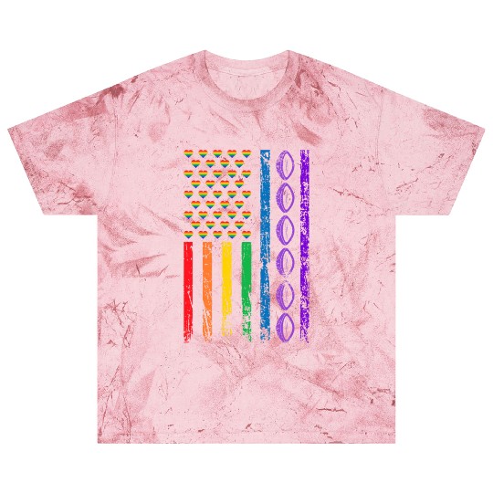 American Sports Rainbow Flag LGBT Pride Month Blast T Shirts