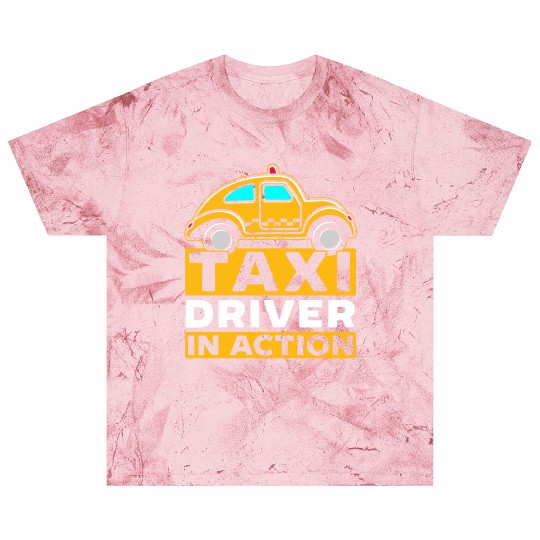 Taxi Driver In Action Taxicab Cab Driver Cabbie Blast T Shirts