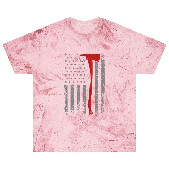 Wildland Firefighter Axe American Flag Thin Red Li Blast T Shirts
