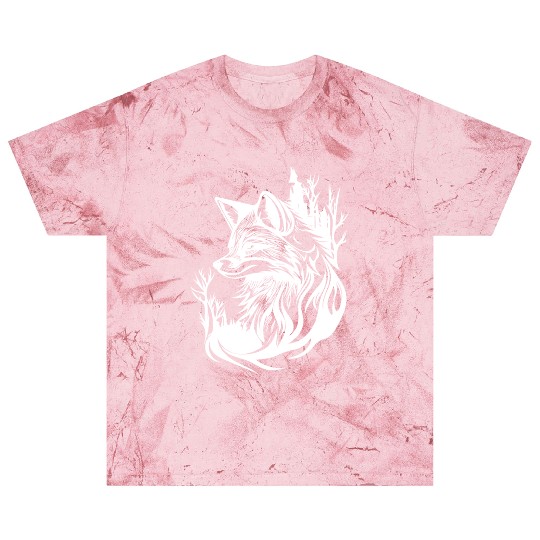 Pretty Cute Tattoo Style Fox In The Forest Blast T Shirts