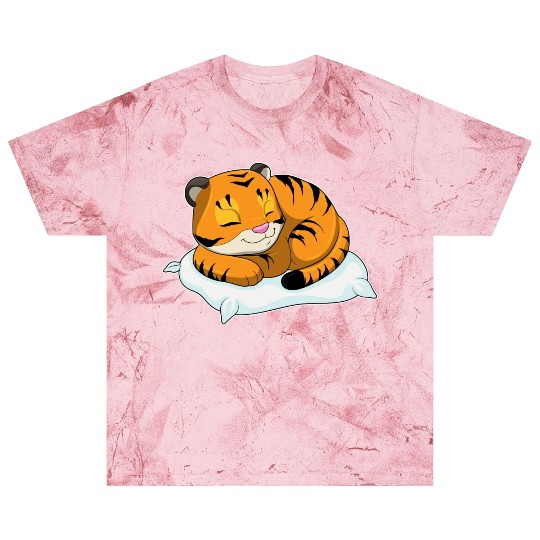 Tiger At Sleeping With Pillow Blast T Shirts