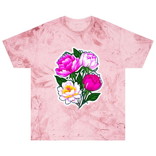 Peony Flower Art Blast T Shirts