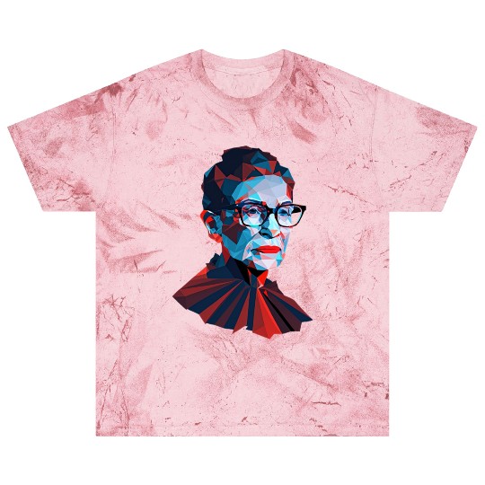 Ruth Bader Ginsburg low polygon design red blue Blast T Shirts