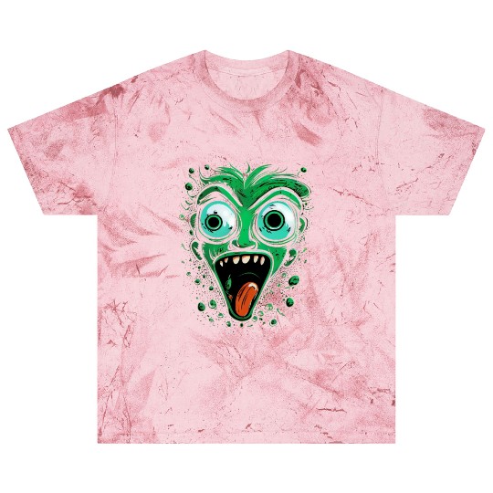 Funny Green Crazy Face Eyes Game Gaming Blast T Shirts