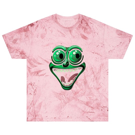 Funny Green Crazy Face Eyes Game Gaming Blast T Shirts