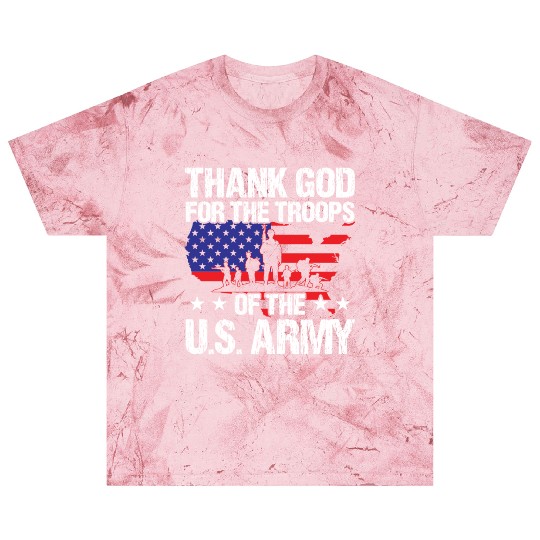 Soldier thank god for troops of us army military Blast T Shirts