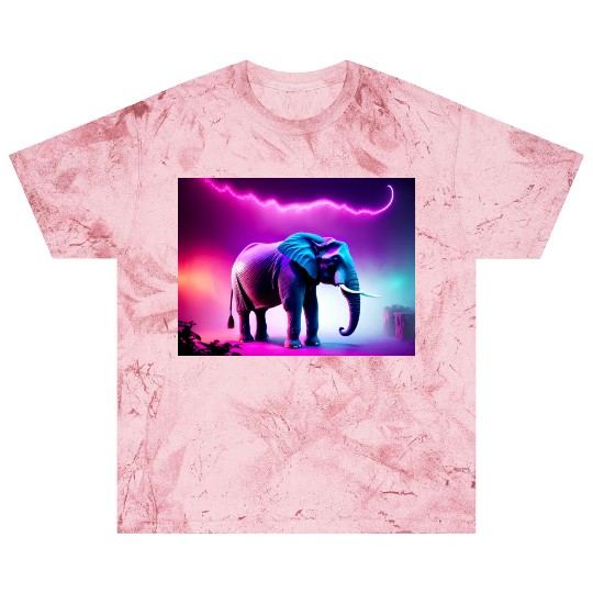 Trance Neon Elephant Graphic Blast T Shirts
