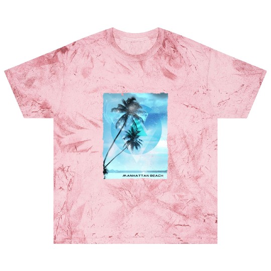 Artistic Manhattan Beach California Palm Tree Blast T Shirts