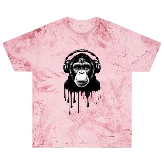 Chimpanzee with Headphones Monkey Music DJ Blast T Shirts