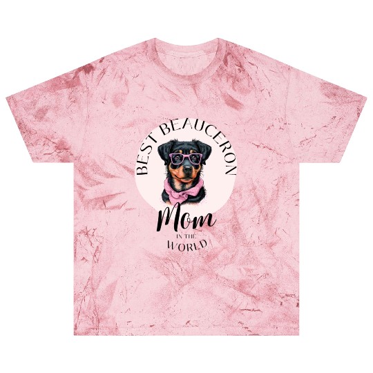 Beauceron Dog with Pink Glasses and Pink Bandana Blast T Shirts
