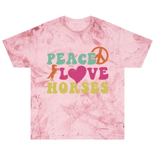 Horse Lover Equestrian Riding Peace Love Horses Blast T Shirts