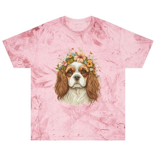 Cavalier King Charles Spaniel Flower Crown Dog Flo Blast T Shirts