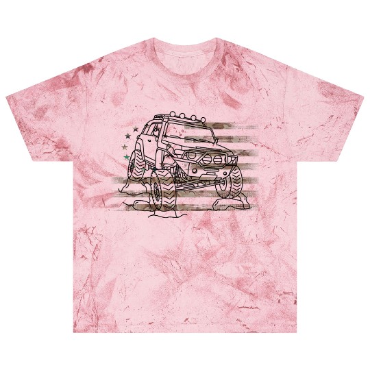 Adventure 101 FJ cruiser Camo US Flag 4wd Overland Blast T Shirts