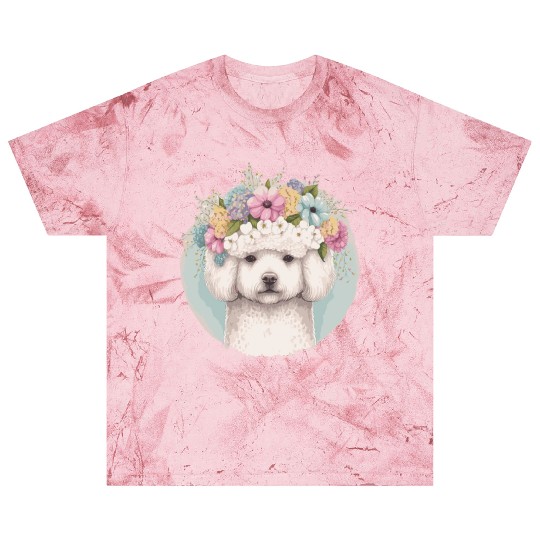 Cute Bichon Frise Flower Crown Pet Dog Floral Pupp Blast T Shirts