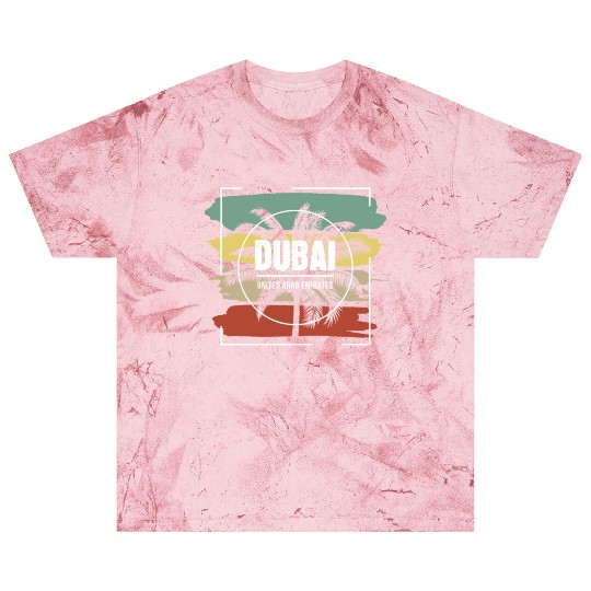 Dubai United Arab Emirates Artistic Palm Tree Blast T Shirts