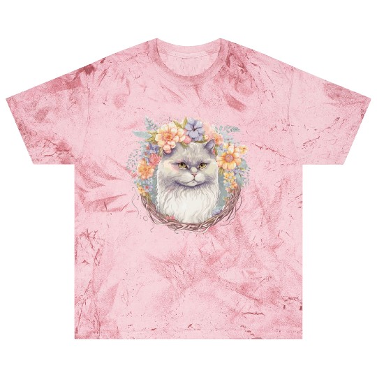 Cute Persian Cat Flower Crown Cats Pet Kitten Blast T Shirts