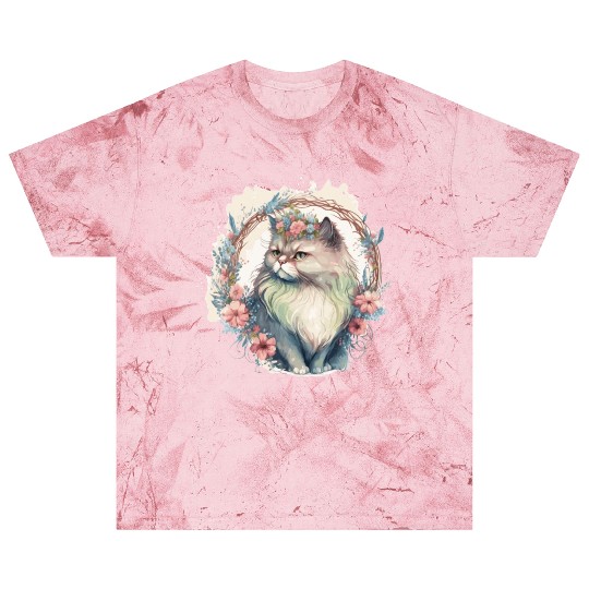 Cute Persian Cat Flower Crown Cats Pet Kitten Blast T Shirts