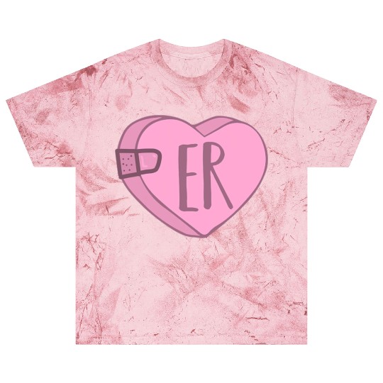 Cute ER Nurse Candy Heart for Valentines Day Scrub Blast T Shirts