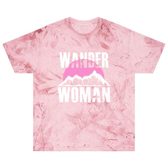 Wanderwoman Mountaineering Hiking Women Blast T Shirts