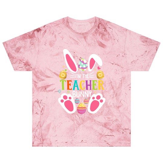 I m The Teacher Bunny Face Cute Easter Day Funny Blast T Shirts