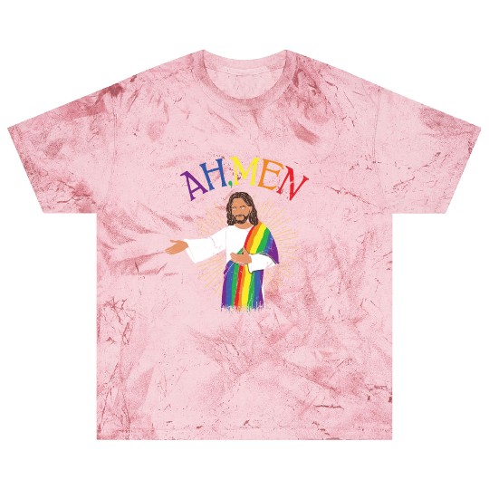 Men Funny Jesus Gay LGBTQ Rainbow LGBT Pride Month Blast T Shirts