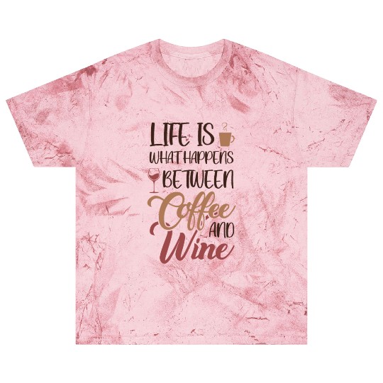 Life is between Coffee and Wine Latte Art Barista Blast T Shirts