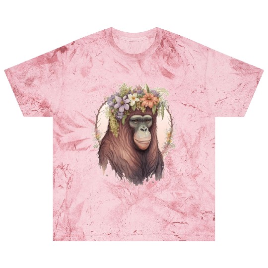 Cute Orangutan Flower Crown Monkey Lover Blast T Shirts